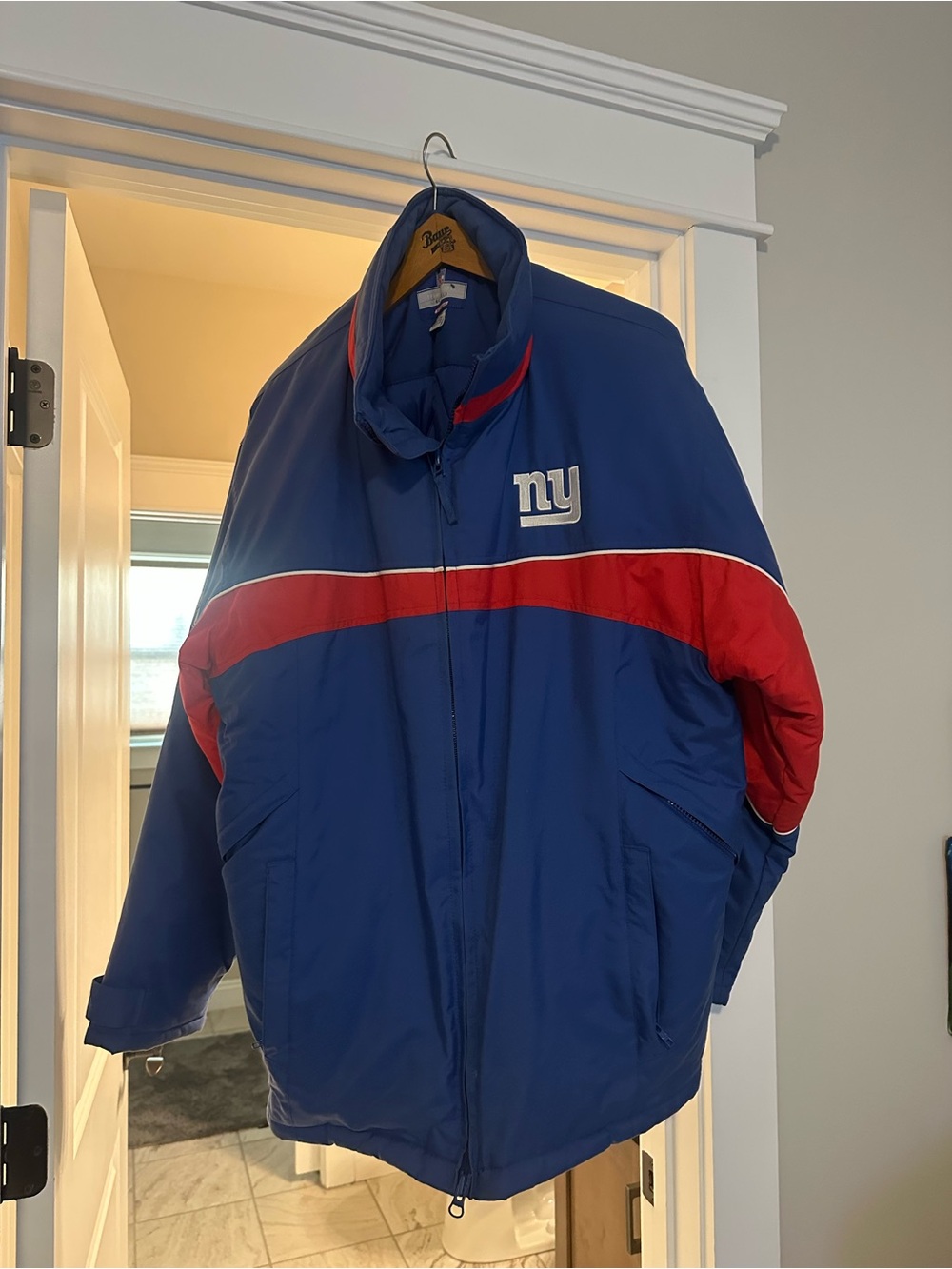 Reebok Blue and Red Men's Puffer Jacket